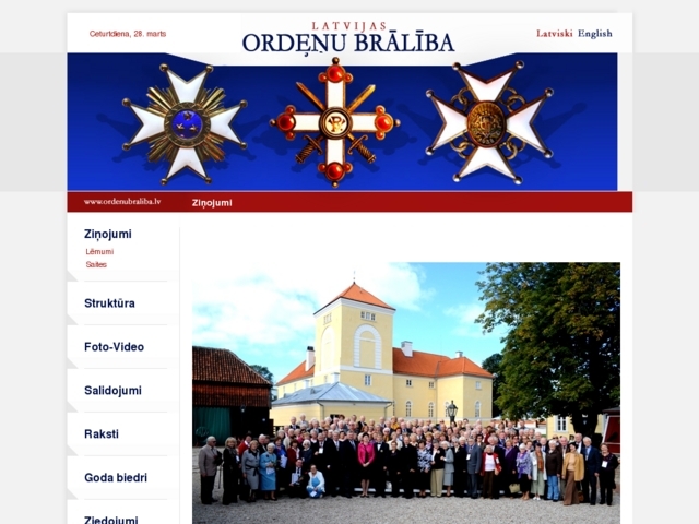 Latvijas Ordeņu brālība biedrība, 